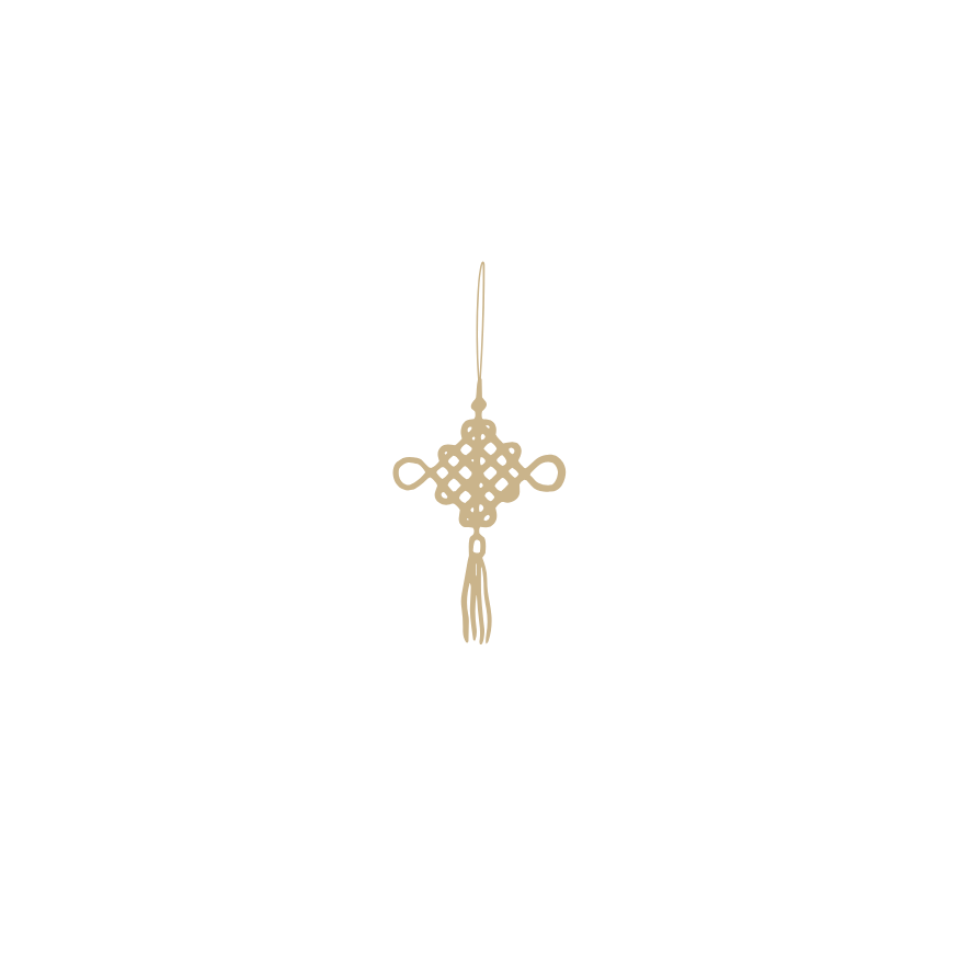 The Good Charleston emblem — a Chinese knot with tassel