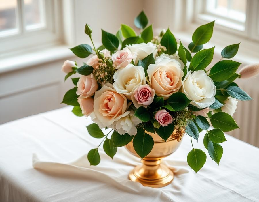 Garden florals on a tabletop